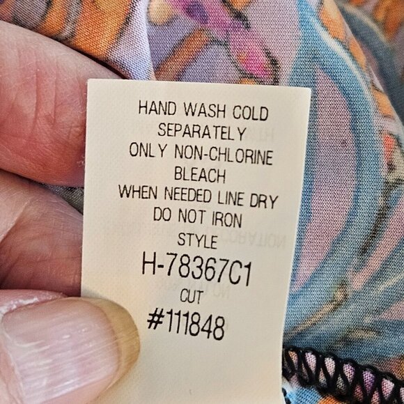 ABS by Allen Schwartz Size XS Swim Coverup Multicolor Pull Over Colorful - Picture 6 of 11